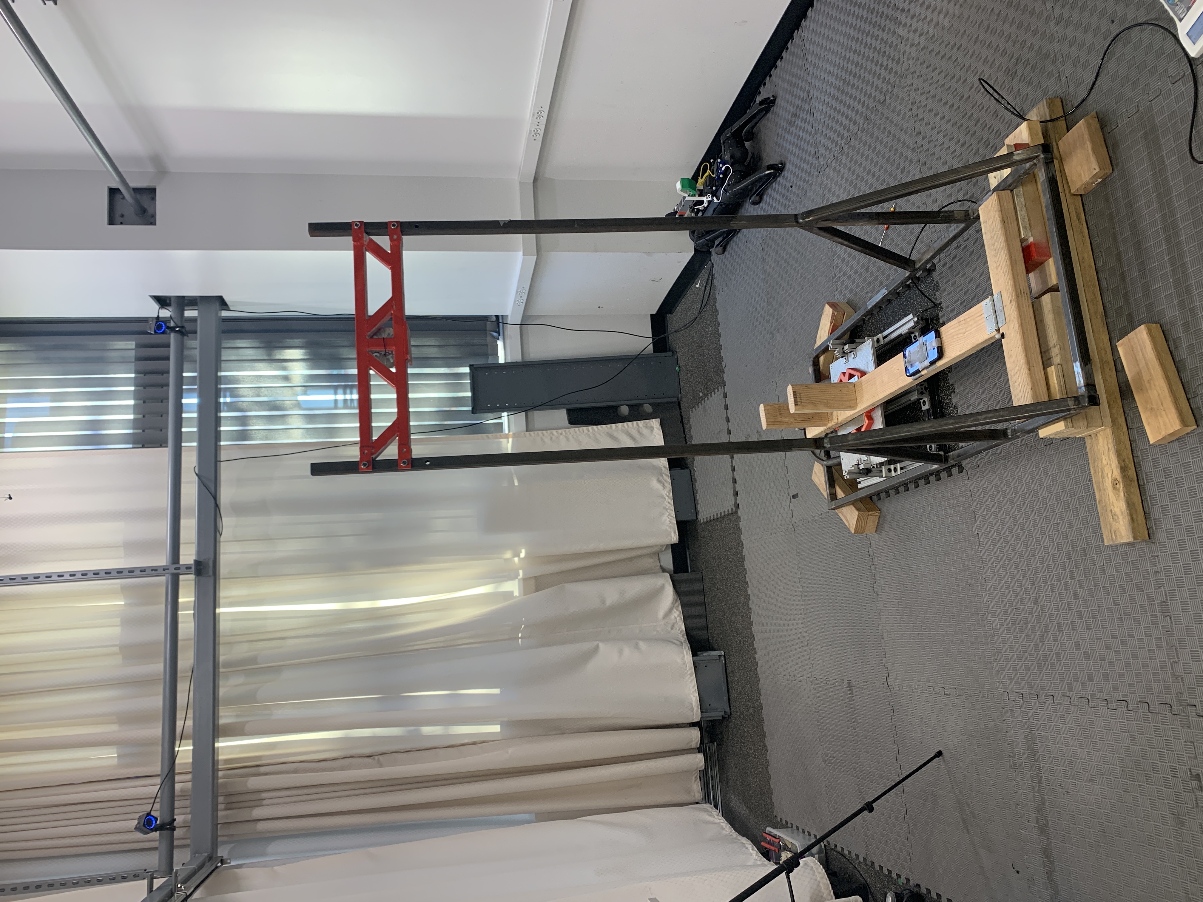 Lab setup — pendulum jig overview